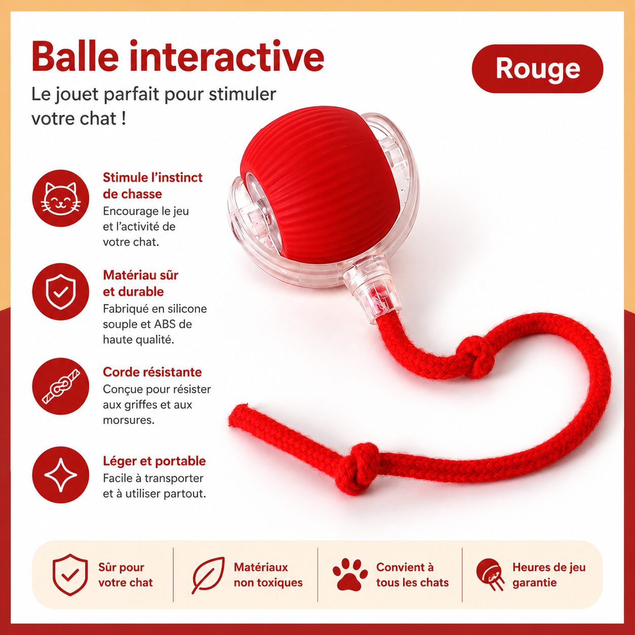 Balle Interactive Intelligente pour Chat
