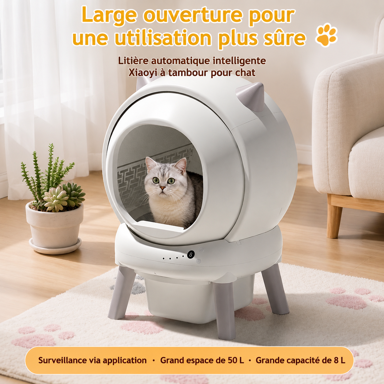 Litière Automatique Premium pour Chat