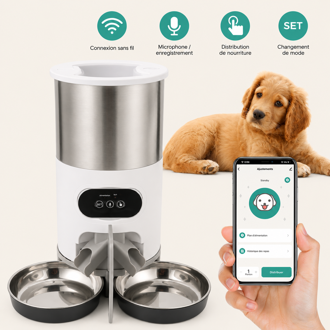 Distributeur Automatique Connecté pour Chien & Chat