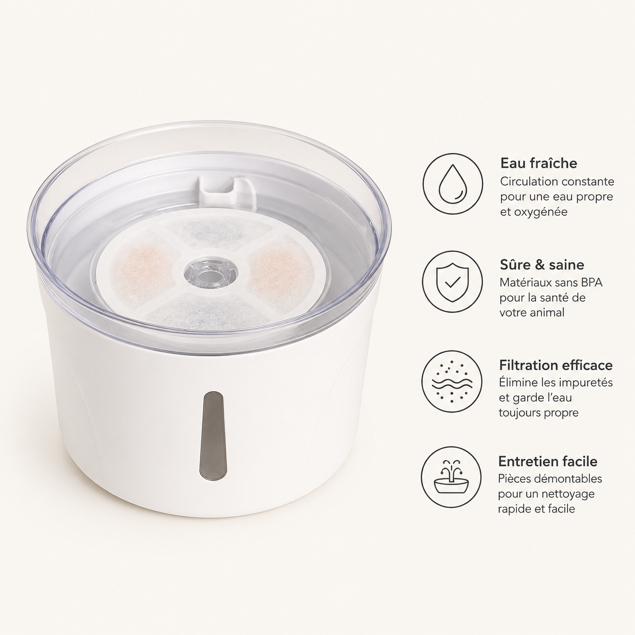 Fontaine à Eau Automatique Intelligente pour Chien & Chat