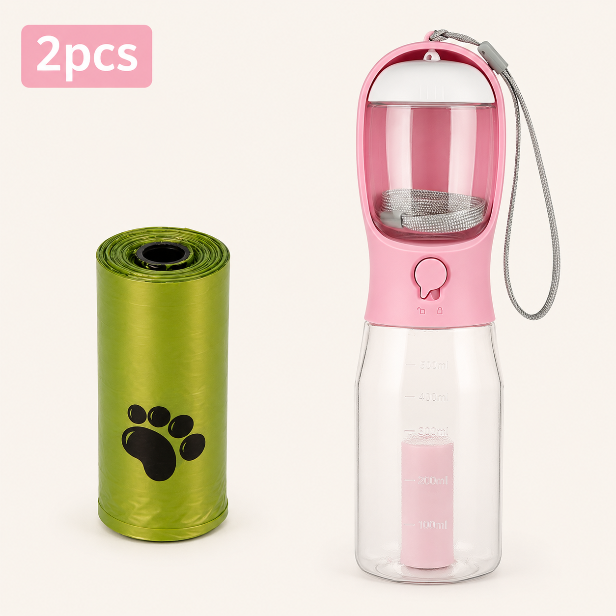 Gourde 3-en-1 pour Chien & Chat