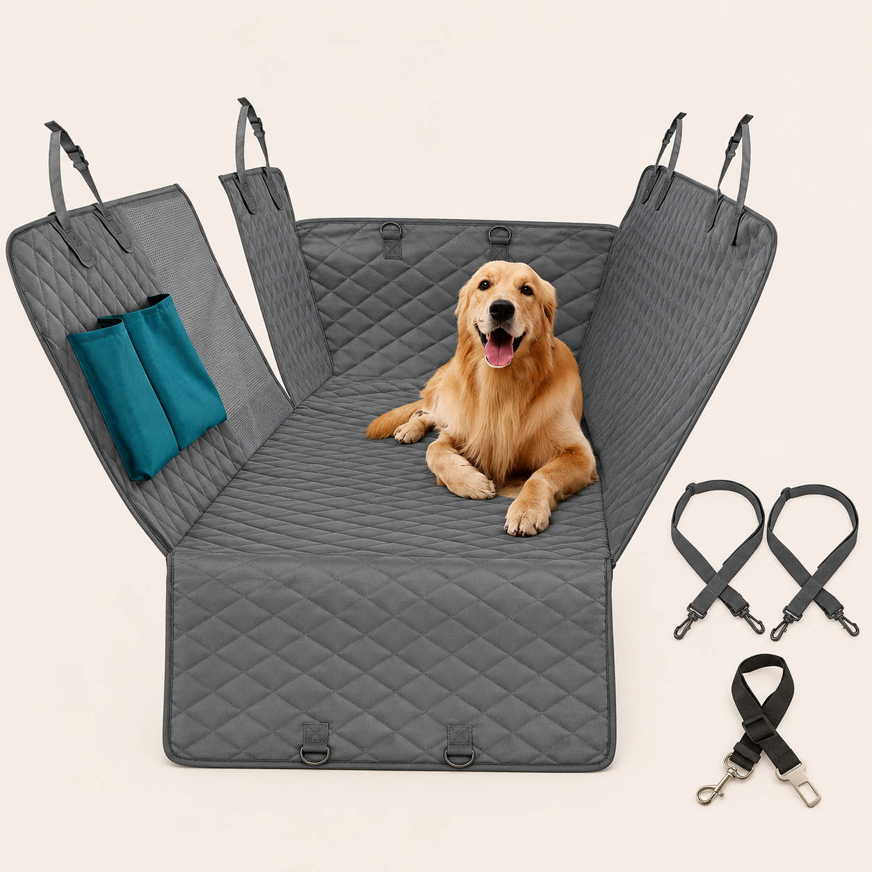 Housse de Siège Arrière de Voiture pour Chien