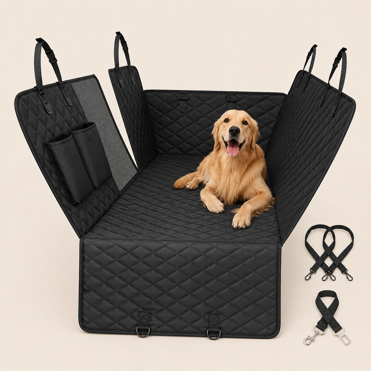 Housse de Siège Arrière de Voiture pour Chien