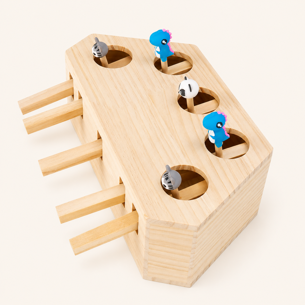 Jouet Interactif en Bois pour Chat – Puzzle Cache-Cache Anti-Ennui