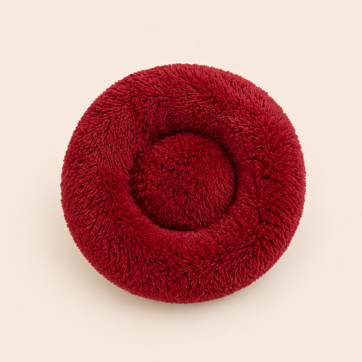Lit Donut Apaisant en Peluche Ultra Douce pour Chiens et Chats