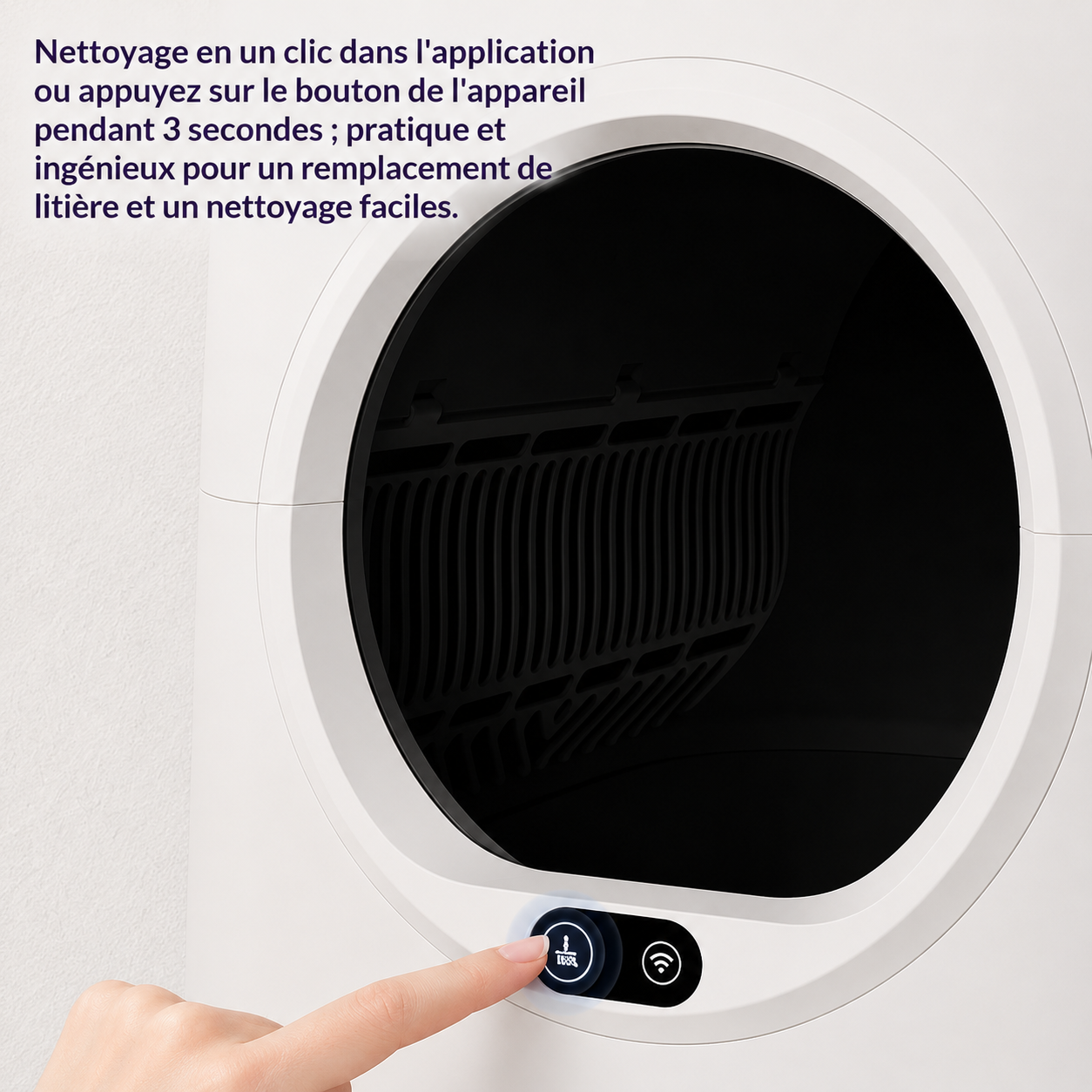 Litière Automatique Intelligente 80L – Auto-Nettoyante, Grande Capacité et Contrôle Intelligent