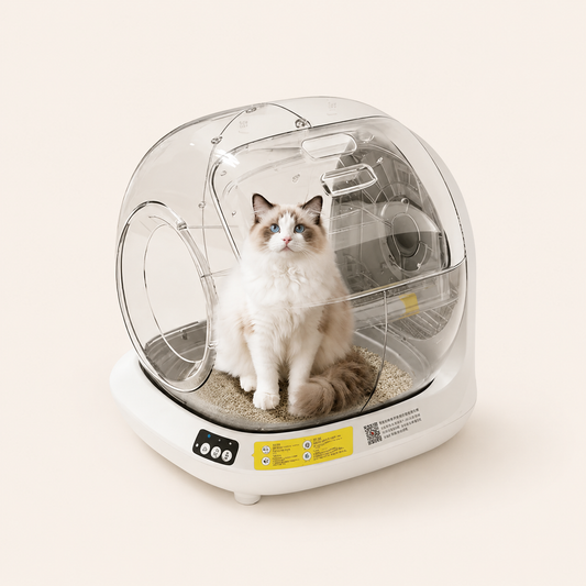 Litière Automatique Intelligente XL 78L pour Chat – Auto-Nettoyante, Connectée via Application, Design Fermé Premium