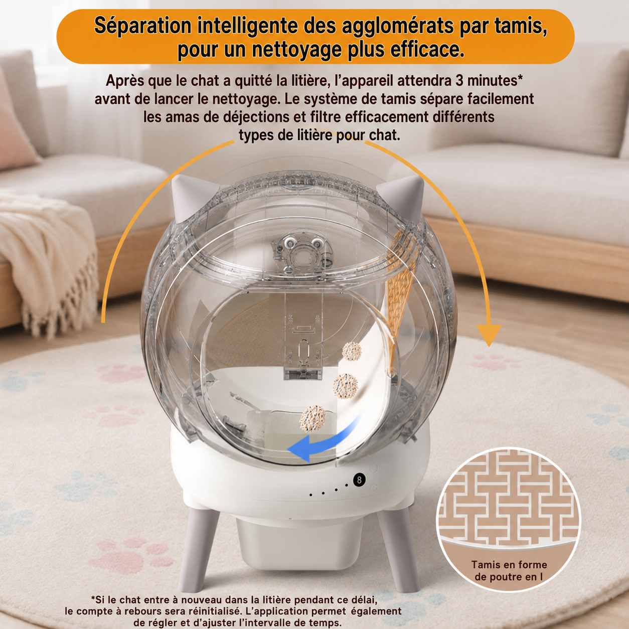 Litière Automatique Premium pour Chat