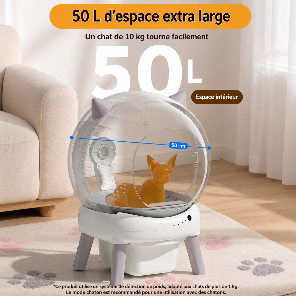Litière Automatique Premium pour Chat
