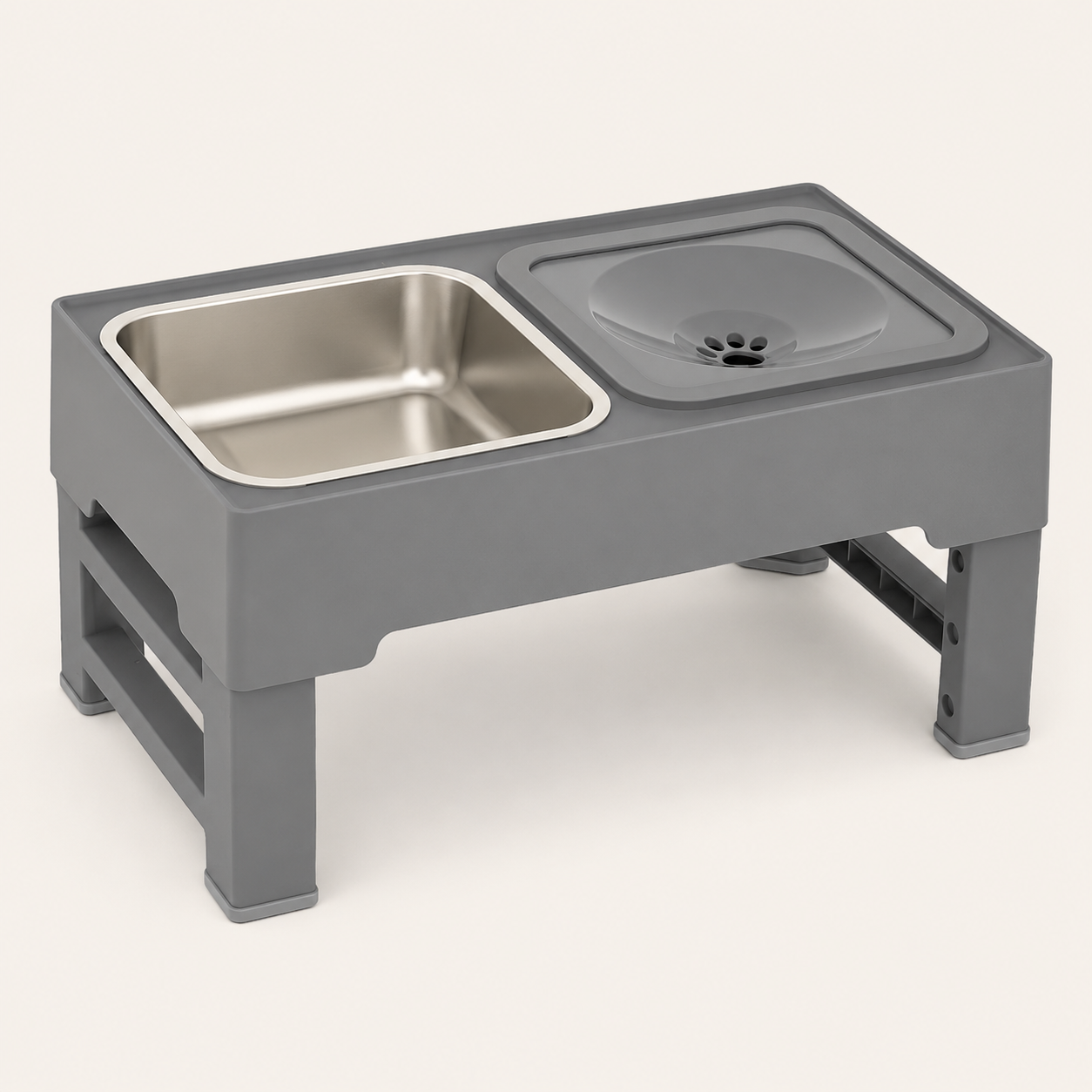Station de Repas Surélevée Réglable pour Chien