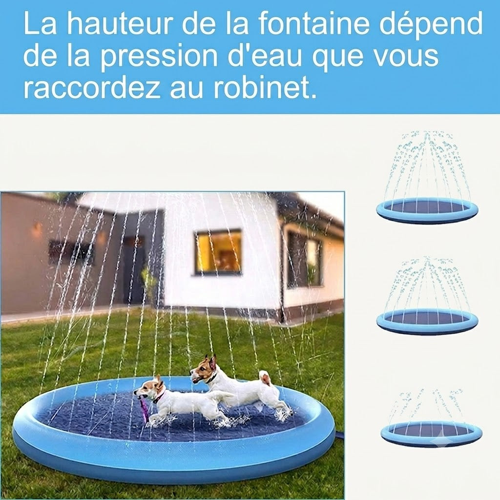 Tapis d'eau splash pour Chien – Aire de Jeu Rafraîchissante