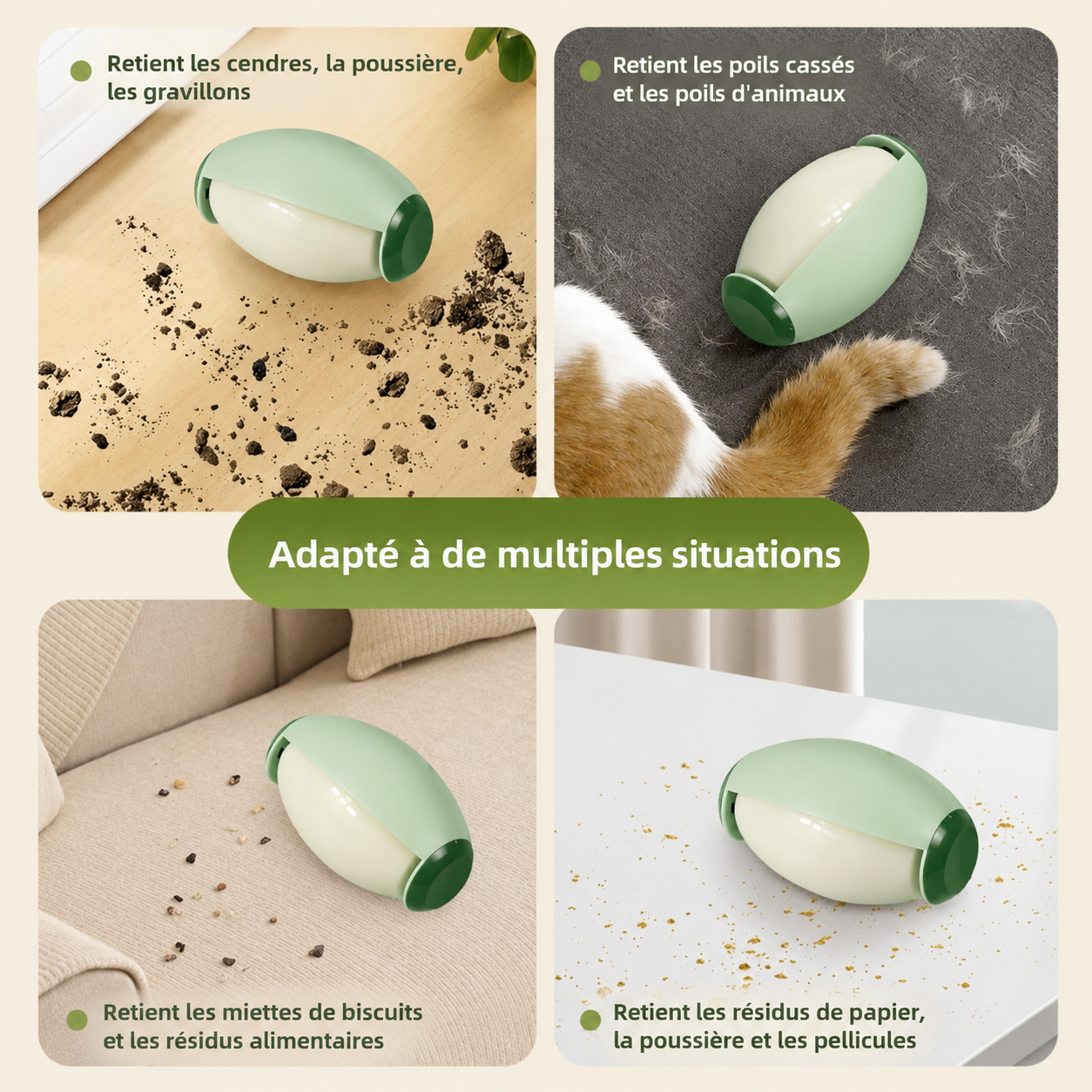 Rouleau Anti-Poils Réutilisable