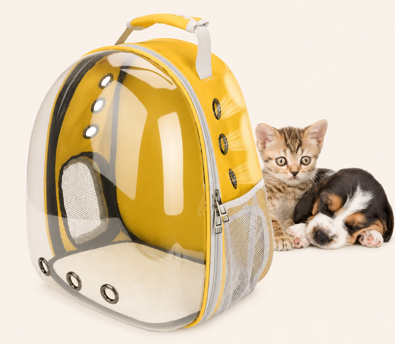 Sac de Transport Transparent Premium pour Chat et Petit Chien