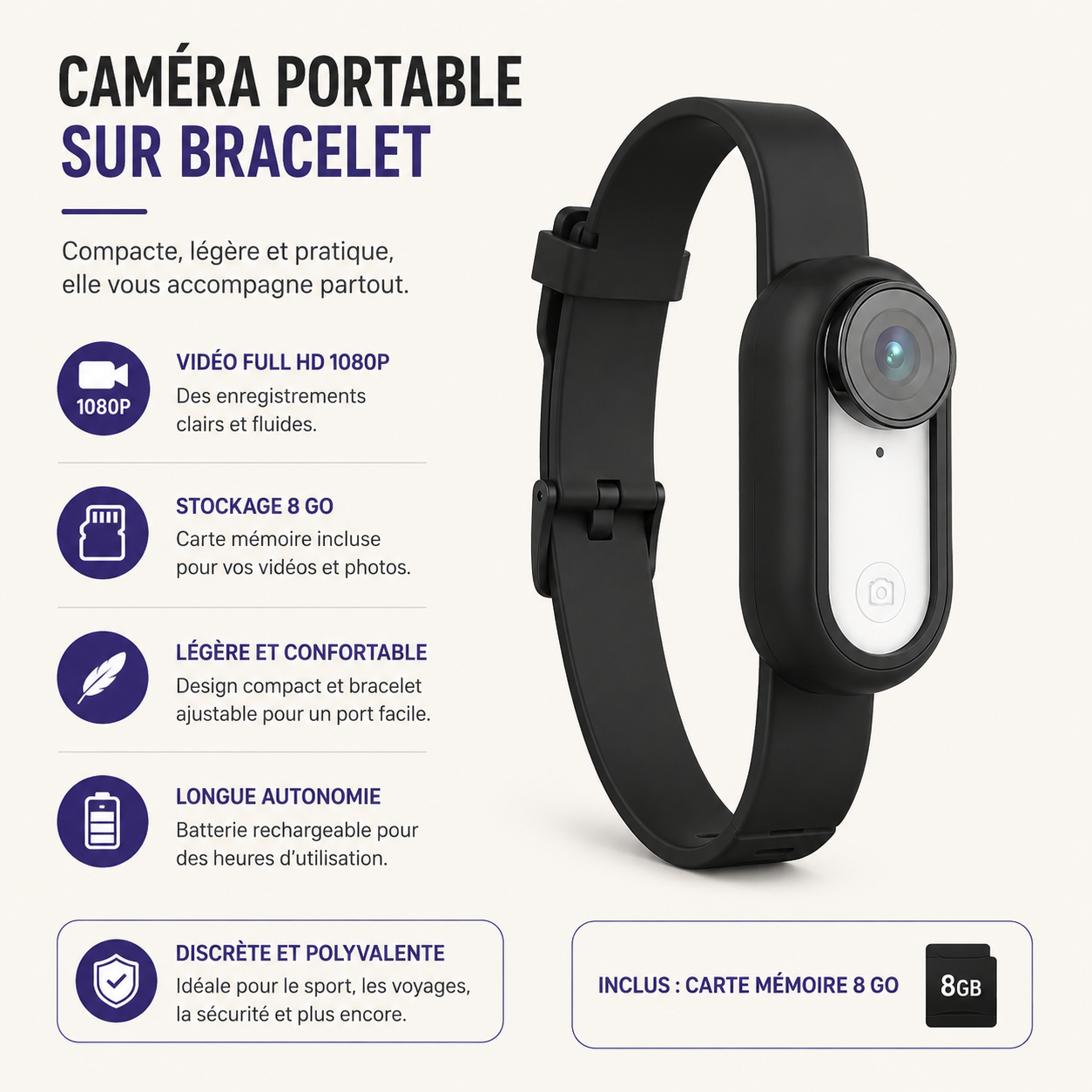 Caméra de Collier pour Chien & Chat