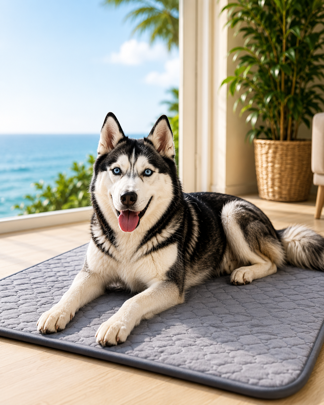 Tapis Rafraîchissant en Soie Glacée pour Chien & Chat