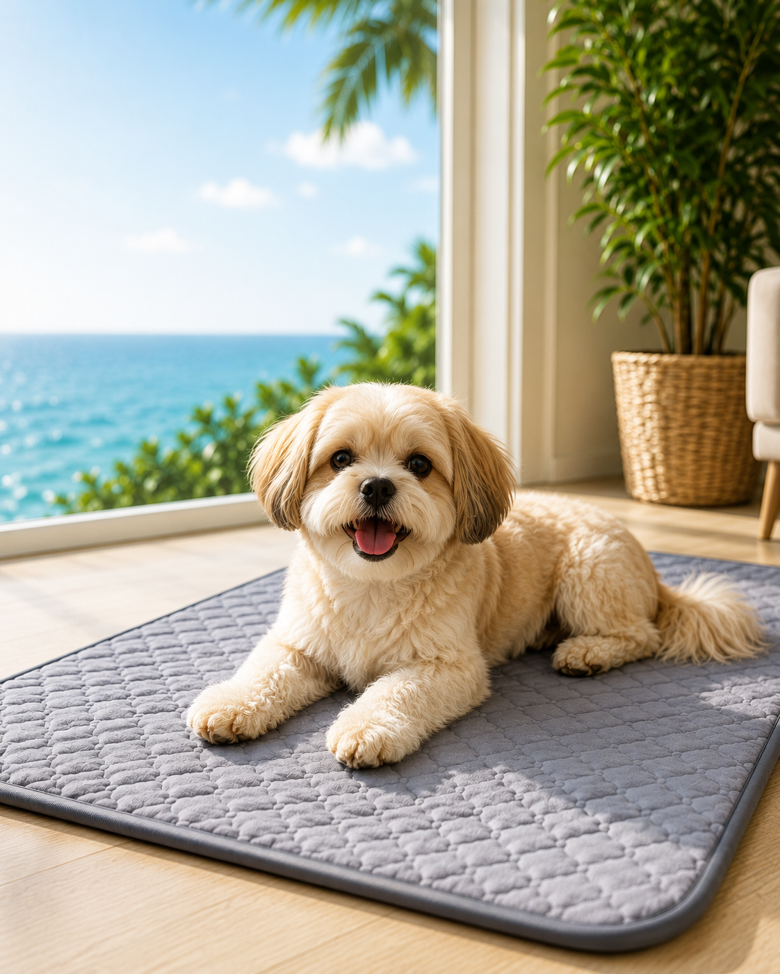 Tapis Rafraîchissant en Soie Glacée pour Chien & Chat